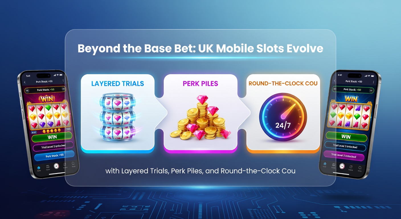 Dynamic screenshot of stacked bonus perks and live chat support active on a UK mobile casino app
