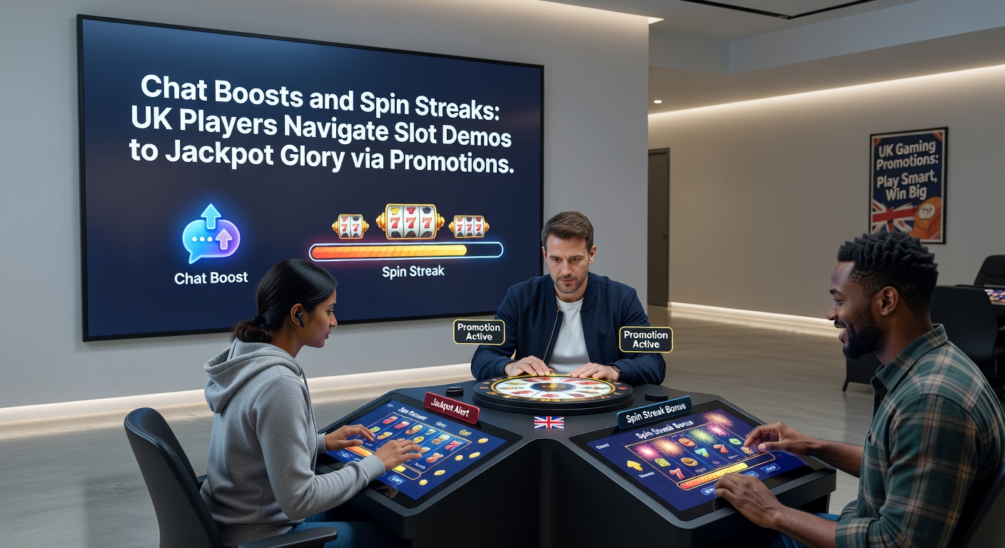 Illustration of a spin streak counter climbing alongside jackpot symbols in a vibrant slot demo interface