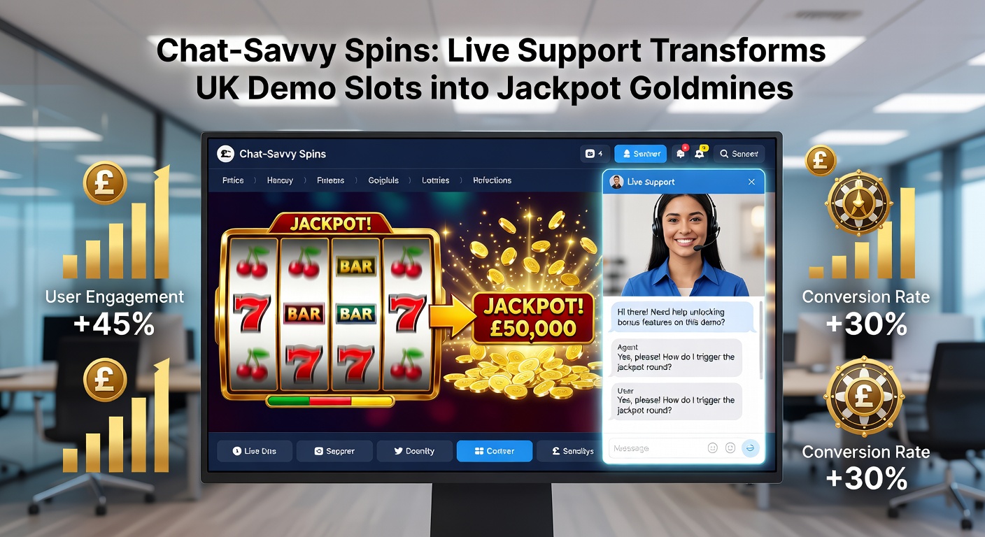 Screenshot of live chat exchange revealing jackpot bonus codes after demo slot testing in UK casino