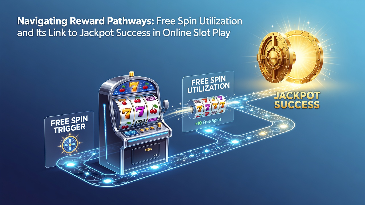 Infographic showing statistical connections between free spin usage and jackpot activation rates across online slot platforms