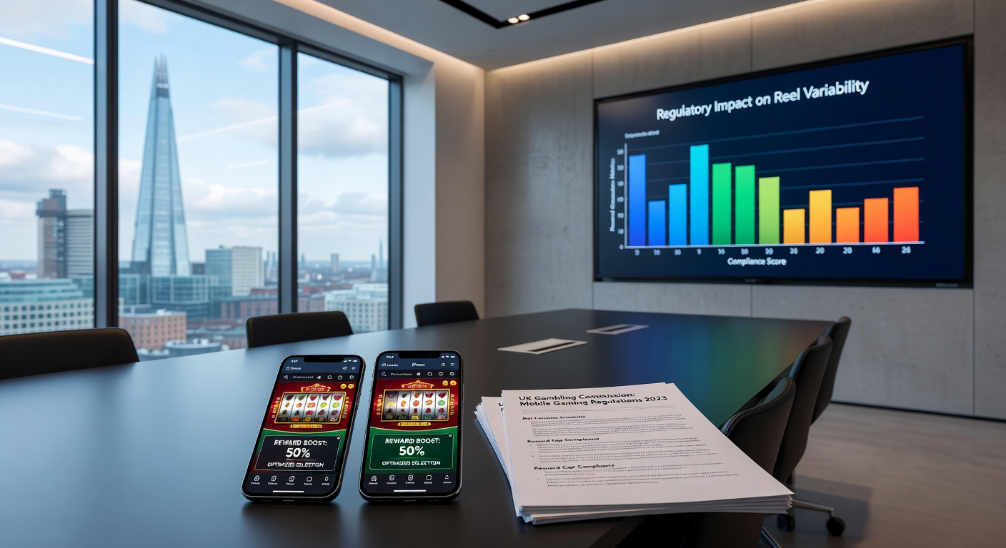Mobile device displaying slot interface alongside regulatory compliance checklist