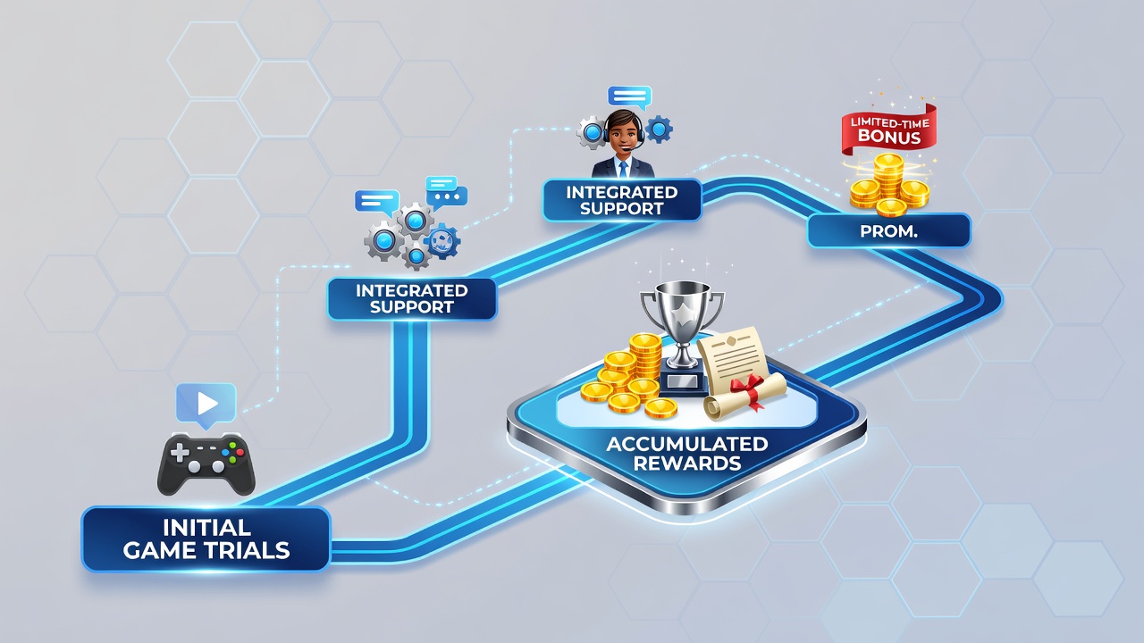 Illustration of support integration with promotion systems in slot gaming environments