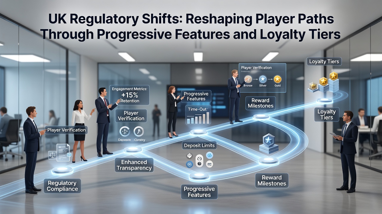 Diagram showing loyalty tier progression linked to progressive slot features under new regulations